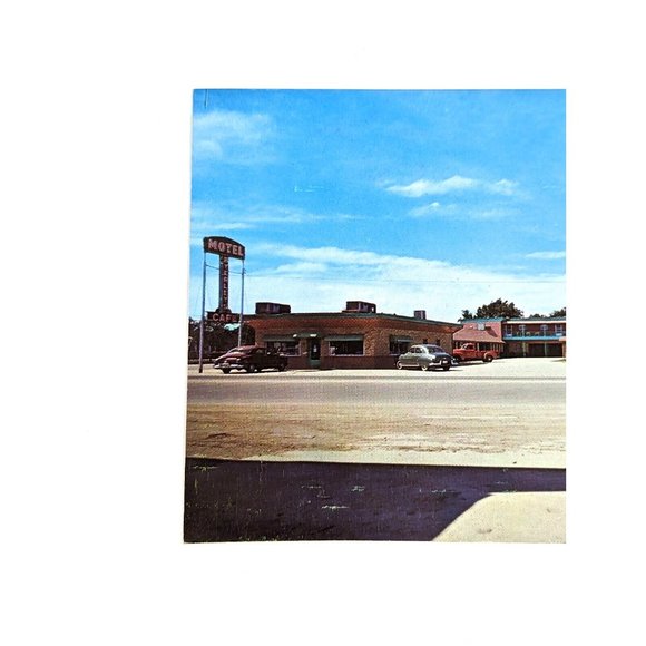 Vintage Postcard Guymon Oklahoma Byerleys Motel‎  Restaurant 1950s Neon Sign USA - Picture 4 of 8